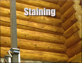  Stanfield, North Carolina Log Home Staining